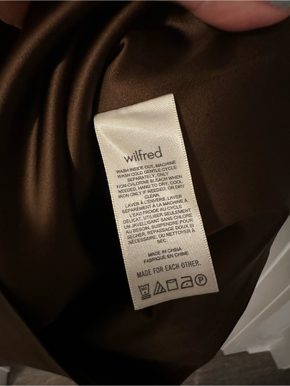 Wilfred Brown Satin Mini Dress - Picture 4 of 7